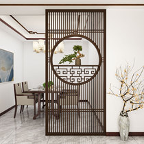 Entry entrance screen partition wall living room new Chinese style modern simple solid wood grille decoration Custom Hotel home