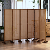 Screen partition Folding screen Living room simple screen Old vintage folk tea room study Chinese screen partition occlusion