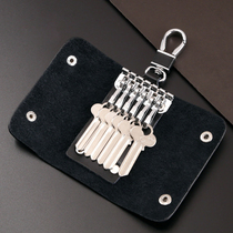 Mens Bull Leather Key Bag Female Type Brief Small Bag Mini Large Capacity Home Multifunction Fashion Lock Spoon Bag