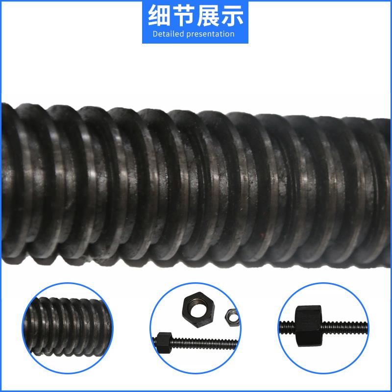 Trapezoidal screw Positive tooth stud 1 m 3 m coarse tooth thread through wire tooth strip t-buckle+nut accessories Carbon steel