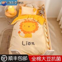 Kindergarten quilt three pieces of pure cotton cover bedding six pieces of small quilt into garden products for baby bedding