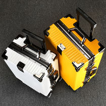 Yellow luggage trolley men and 20 mass 240000 to the wheel aluminum frame password travel durable thickening
