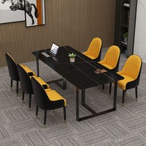 Nordic Light Extravagant Conference Table Rock Board Bench Designer Negotiate Table And Chairs Combined Rectangular Desktop Computer Desk Sub