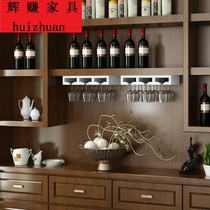 Red wine cup holder upside down household solid wood wine tall cup holder red wine hanging wine cabinet hanging cup holder creative cup holder