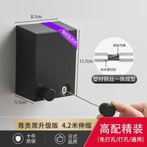 Telescopic non-perforated invisible clothesline indoor clothes drying artifact balcony stainless steel wire rope