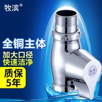 All copper squatting toilet stool flush valve hand-pressed toilet toilet flushing valve switch urinal valve