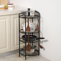 Multifunctional storage rack iron storage rack pot rack floor multi-layer kitchen supplies dishes storage rack household encyclopedia