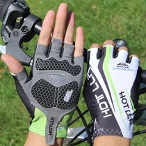 Road mountain bike riding gloves half finger bicycle shock absorption anti-skid sunscreen short finger men and women driving fitness horizontal bar