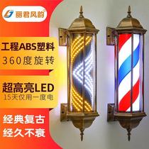 Barber shop turning light hanging wall led hairdressing led hair salon turning light hanging wall super bright barber shop door rotating small light