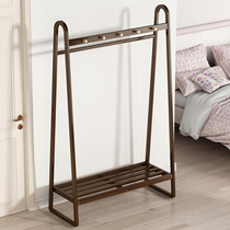 Simple clothes hanger bedroom floor cloister frame home living room containing hanging clothes pole modern minimalist shelve solid wood