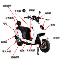 Guanghuan Dajiang 8th generation 9th electric vehicle front wall shell big Jinniu car shell front mud plate electric motorcycle plastic parts full set of accessories