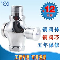 Closed flush valve toilet press squat toilet squat pool squat pit pool delayed flushing switch valve