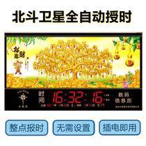 Polaris large font living room electronic wall clock perpetual calendar multi-function temperature luminous alarm clock hanging wall clock quartz