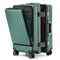 Luggage female ins net red new aluminum frame boarding box 20 inch 24 suitcase multifunctional front opening luggage case