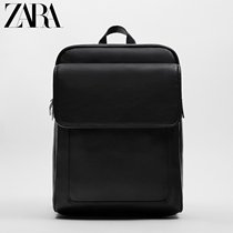 ZARA Spring New Pint Mens Bag Black Large Capacity Business Travel Double Shoulder Backpack 3202920040