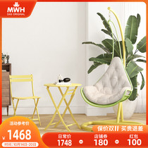 mwh man good home hanging basket hanging chair home indoor leisure rocking chair light luxury iron outdoor courtyard balcony swing