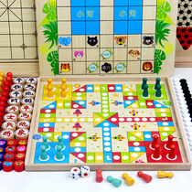 Flying chess checkers backgammon two-in-one multifunctional board all-in-one childrens chess educational toys