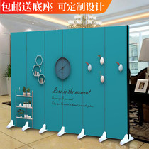 3D stereoscopic background wall foldable screen partition Fashion living room entrance office beauty salon YY anchor live