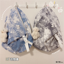 ins schoolbag Japanese Department Mori shoulder Korean version of Harajuku ulzzang personality tie-dyed backpack Middle School junior high school students