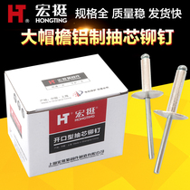 Hongting big hat brim aluminum blind rivet Big Head pull nail car rivet decoration nail aluminum pull nail M4 5