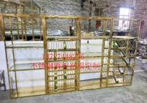 Stainless steel wine cabinet customized Shanghai European high-end metal wine rack basement wine cellar wine display cabinet