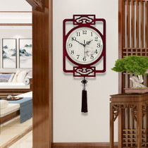 Ke Anna Chinese wall clock Chinese style decoration when clock home living room mute creative Chinese style simple quartz clock