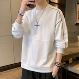 2 long-sleeved t-shirts men's 2020 new spring and autumn tops autumn clothes trendy bottoming shirt men's sweater