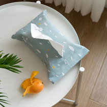  Japanese-style cotton and linen cloth tissue cover Household living room pumping paper bag Cute tissue cover storage bag Restaurant tissue box