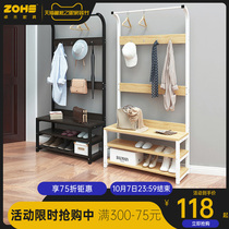 Simple hanger shoe cabinet coat coat rack floor shoe rack hanger combination shoe changing stool living room clothes shelf