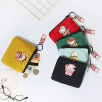 Canvas Zero Wallet Woman Little Mini Minima Cute Cloth Art 2021 New Small Wallet Soft Portable Thin Money Bag