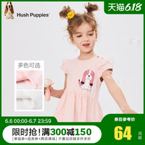 Hush Puppies children's wear girl's short sleeve summer new children's skirt top baby's air little girl's T-shirt