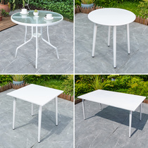Minima Outdoor Table Tennis Red Plastic Single Table Courtyard Garden Open Air Balcony Small Tea Table Milk Tea Coffee Shop Table And Chairs