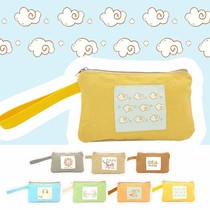 Canvas Girl Zero Wallet Student Pen Bag Art Zero Money Bag Makeup Bag Fabric Large Screen Phone Bag Containing Bag Cute
