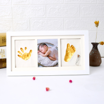 Baby handfoot prints commemorative small foot prints baby hand and foot ink pad newborn 100 days full moon gift lanugo Memorial