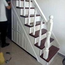 New Chinese Villa stair handrail solid wood guardrail railings household indoor pillars wooden handguard Post guardrail compound