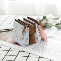 Small pocket small bag floral fabric coin wallet female middle-aged and old retro mini zipper small square coin bag