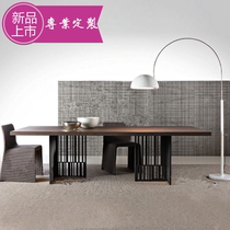 LOFT solid wood conference table long table simple modern iron desk boss Table Table Table Table reception table