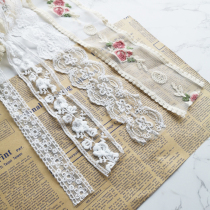  Gentle flower embroidery lace diy material handmade lolita hair accessories Bow ribbon clothing accessories