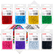 Rice standard color paper clip red metal paper clip candy color office stationery financial supplies bookmark black