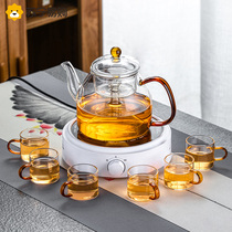 Suning Tea Boiler Electric Pottery Furnace High Temperature Glass Steam Cooking Teapot Boiling Water Bubble Teapot Set Gna 947