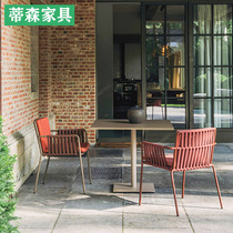 Outdoor Table And Chairs Casual Open Air Bar Waterproof Sunscreen Outdoor Café Vines Dining Room Dining Table and chairs Combined