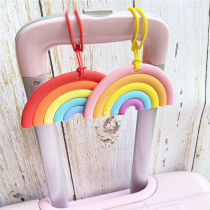 Rainbow luggage tags luggage check-in travel anti-loss tags tag tagging three-dimensional silicone boarding pass can be customized