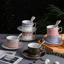 Small luxury ceramic coffee cup saucer afternoon tea set teacup bone china coffee set one cup one dish one spoon European set