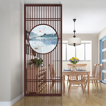 New Chinese style solid wood household screen partition wall living room bedroom porch shelter shelter home Modern simple tenon