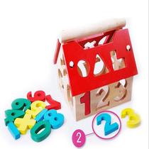 Wooden six-sided box Digital house Smart house Baby early education puzzle Intelligence development Shape cognitive matching toy