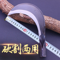 Agricultural sickle grass cutting knife manganese steel thickened cutting dual-purpose firewood sickle sharp-free harvesting corn open road knife