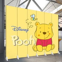 Cartoon screen custom partition mother and baby room living room bedroom childrens room folding mobile simple modern fabric folding screen