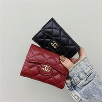 Card Bag Zero Wallet Woman Type Small Delicate Upscale Buckle Folding Multi-Position Wind Violin Style Name Sheet Clip Driving