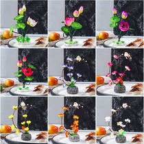 Plate decoration embellishment High-end hotel decoration flowers and plants Cold food Edible sashimi platter dishes Flower arrangement plate creativity