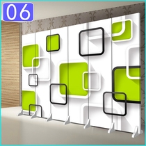 Small apartment screen partition modern simple fashion living room bedroom home rental movable simple push-pull folding screen
